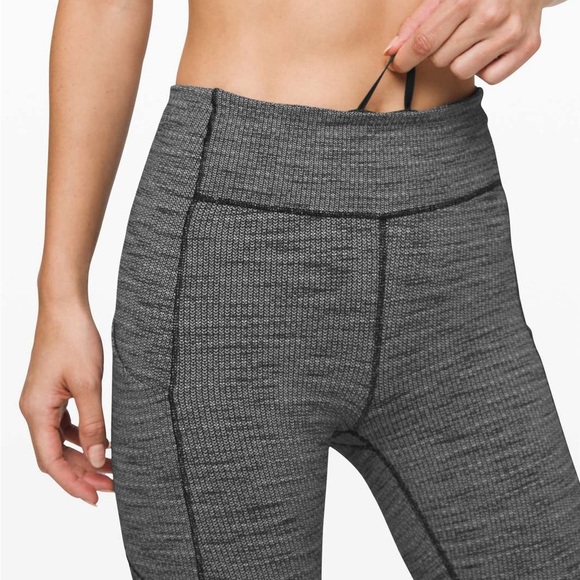 Lululemon Speed Up Tight 28" Luon Heathered Black Luxtreme - Picture 5 of 10